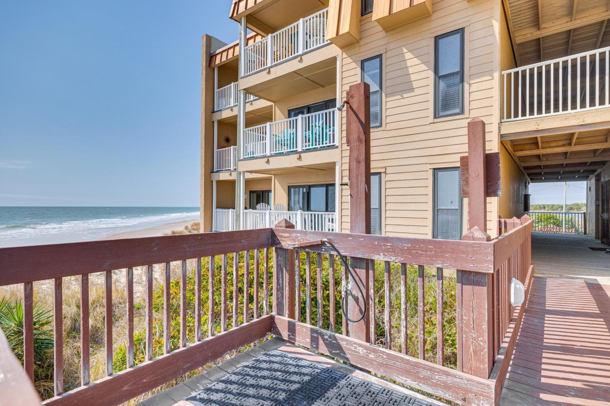 Steps To The Beach Oceanfront Condo With Lanai! North Topsail Beach Exterior photo